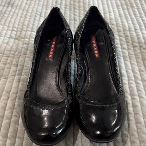 Prada Black Patent Leather Shoes